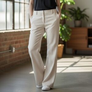 The Limited Cream Trouser Pants 14R White Minimalist Quiet Luxury Career Chic